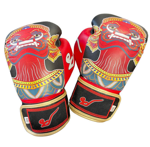 BLACK & RED YAK 8 OZ GLOVES
